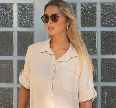 Vestido Linho Mikonos Sand