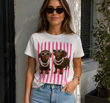 T-shirt Pink Dog