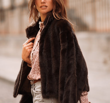 Blusão Faux-Fur Brown