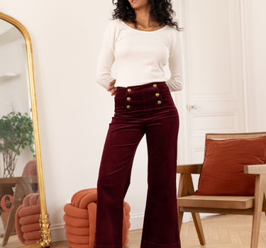 Bordeaux Velvet Pants.