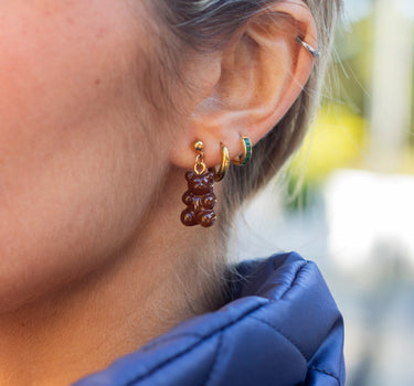 Brincos em Resina & Aço Inoxidável