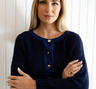 CARDIGAN MIDNIGHT BLUE.