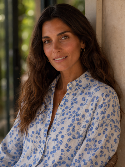 Camisa Blue Garden