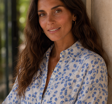 Camisa Blue Garden