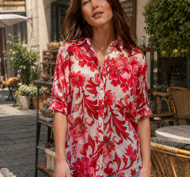 Camisa Red Bouquet