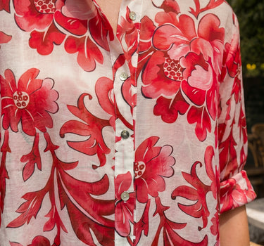 Camisa Red Bouquet