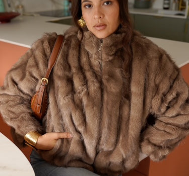 Blusão Faux-Fur - Camel