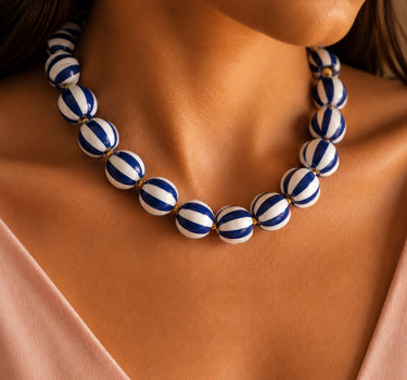 Colar Azul & Branco