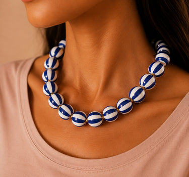 Colar Azul & Branco