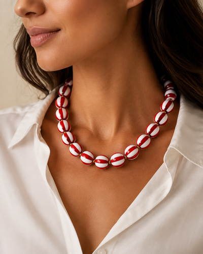 Colar Red & White