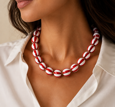 Colar Red & White