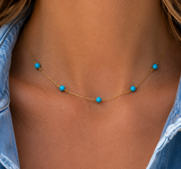 Waterproof - Colar Turquoise Pearls