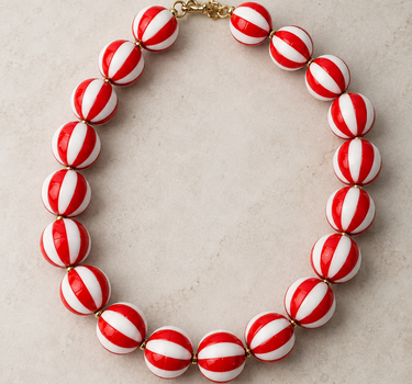 Colar Red & White