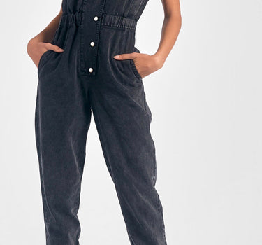 Isabella Black Denim Jumpsuit
