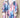 Flowers Silk Tunic -Blue