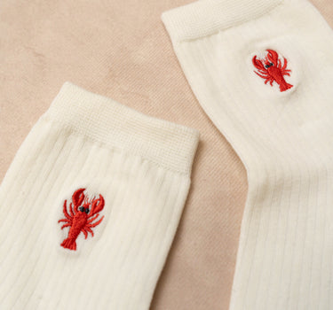 Meias de Algodão - Lagosta Bordada