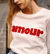 SWEATSHIRT AMOUR RED.
