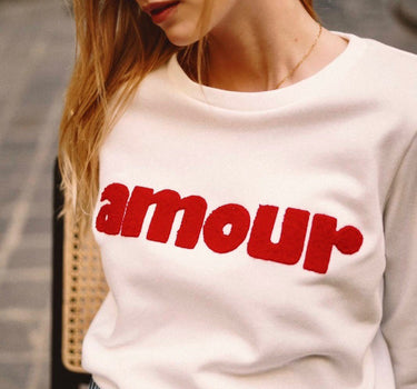 SWEATSHIRT AMOUR RED.