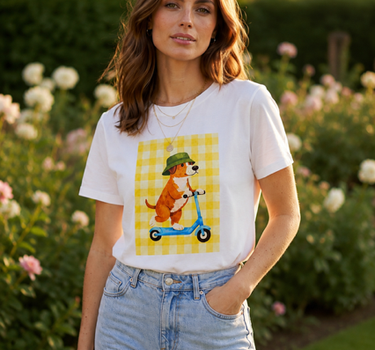 T-Shirt Skating Dog